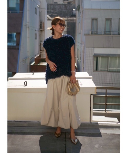 BeBeoD(べベッド)の「フェザーデザインフレンチトップス(その他トップス・レディース・ブラック/ネイビー/ブラウン/グレー/グリーン/グレー系その他/ブラウン系その他・フリー)」の7枚目の写真