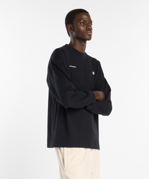 NEW BALANCE(ニューバランス)の「NB GREY ロングスリーブ(Tシャツ/カットソー・メンズ・セージグリーン/ブラック/ベージュ・X-LARGE/LARGE/MEDIUM/SMALL/XX-LARGE)」の4枚目の写真