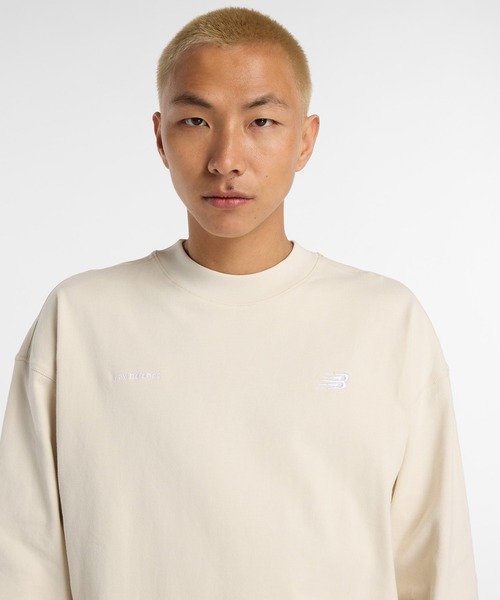 NEW BALANCE(ニューバランス)の「NB GREY ロングスリーブ(Tシャツ/カットソー・メンズ・セージグリーン/ブラック/ベージュ・X-LARGE/LARGE/MEDIUM/SMALL/XX-LARGE)」の11枚目の写真