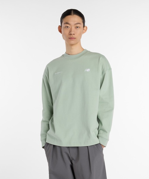 NEW BALANCE(ニューバランス)の「NB GREY ロングスリーブ(Tシャツ/カットソー・メンズ・セージグリーン/ブラック/ベージュ・X-LARGE/LARGE/MEDIUM/SMALL/XX-LARGE)」の21枚目の写真