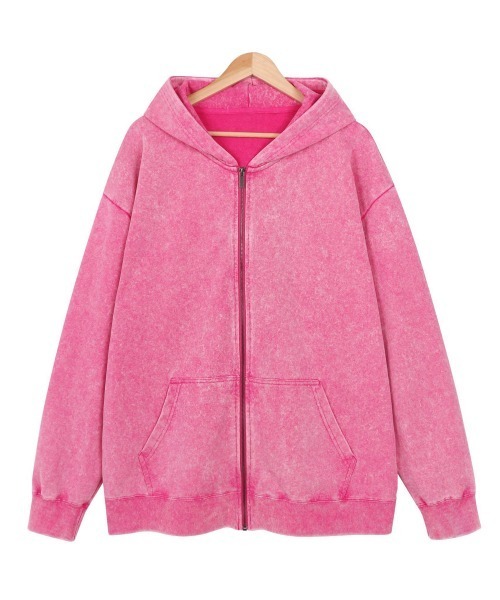 セール】ブラックアウトⅡ ピグメント加工 オーバーサイズ ジップ