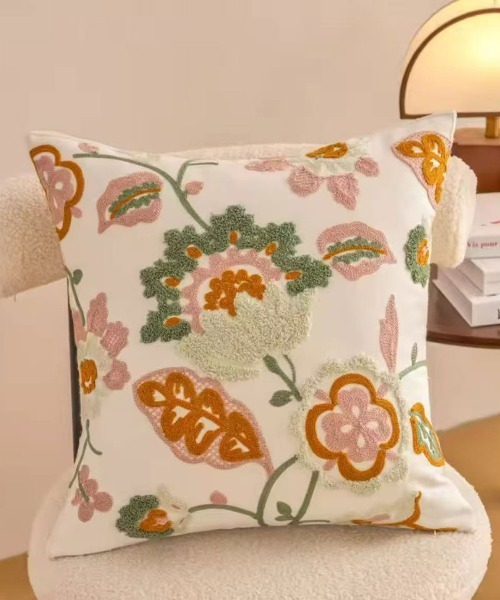 Port（ポート）の「【 Port / ポート 】 レトロ ボタニカル クッションカバー ( 45×45 ) #（クッション/クッションカバー・レディース・B/C/D/A・FREE）」の4枚目の写真
