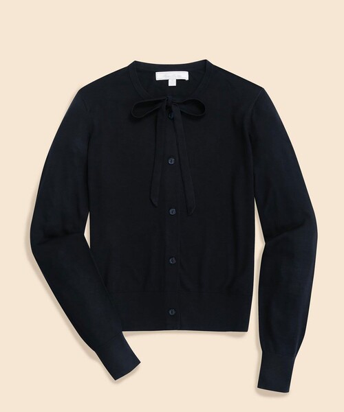 BROOKS BROTHERS(ブルックスブラザーズ)の「シルク/レーヨン ナローリボンタイ カーディガン(カーディガン/ボレロ・レディース・ネイビー・LARGE/MEDIUM/SMALL/X-SMALL)」の6枚目の写真