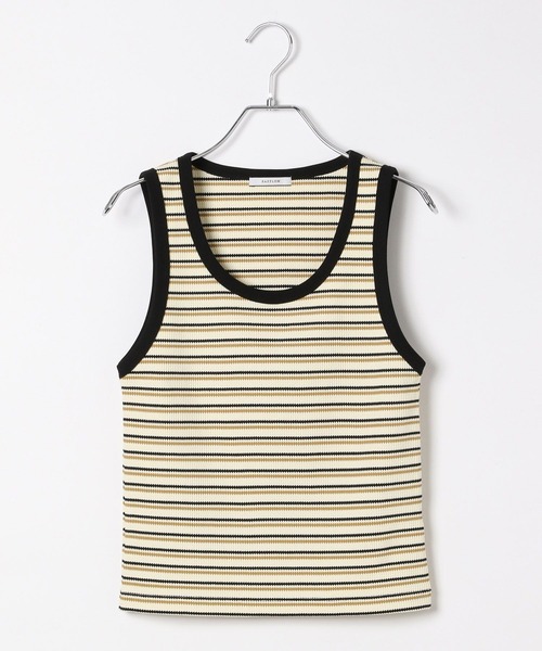BAYFLOW（ベイフロー）の「リブボーダータンクトップ（Tシャツ/カットソー・レディース・アイボリー/グリーン/オレンジ・FREE）」の15枚目の写真