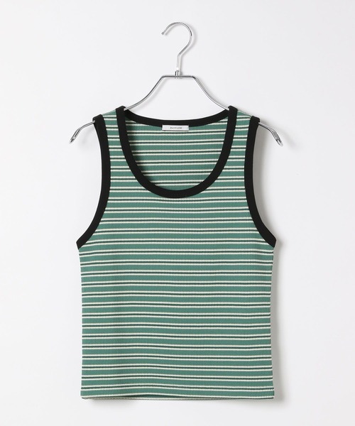 BAYFLOW（ベイフロー）の「リブボーダータンクトップ（Tシャツ/カットソー・レディース・アイボリー/グリーン/オレンジ・FREE）」の16枚目の写真
