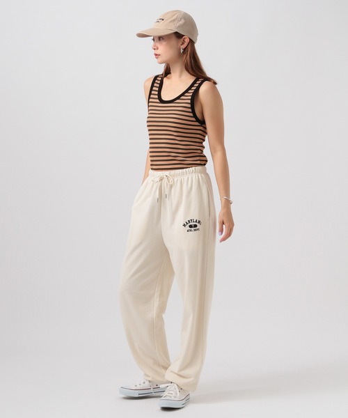 BAYFLOW（ベイフロー）の「リブボーダータンクトップ（Tシャツ/カットソー・レディース・アイボリー/グリーン/オレンジ・FREE）」の12枚目の写真