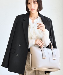 VIS | 【美easy】ウーリッシュダブルブレストテーラードジャケット【セットアップ対応/洗える】(テーラードジャケット)