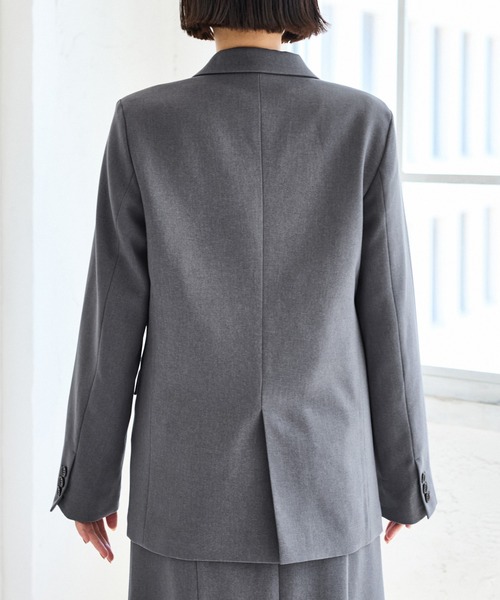 美easy】ウーリッシュダブルブレストテーラードジャケット