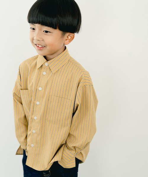 LOWRYS FARM（ローリーズファーム）の「ストライプシャツ　 571187（シャツ/ブラウス・キッズ・ブルー/ブラウン/イエロー・140cm/130cm/110cm/150cm/120cm）」の3枚目の写真