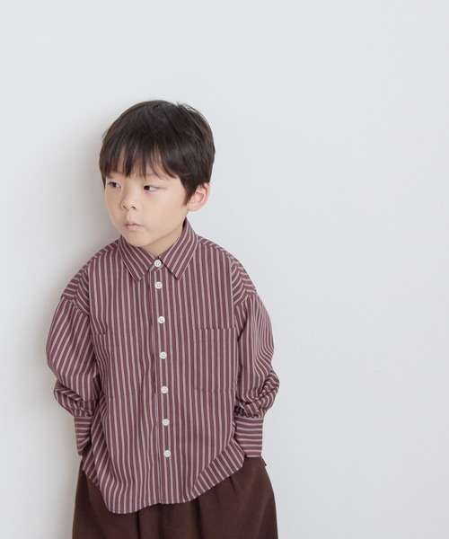 LOWRYS FARM（ローリーズファーム）の「ストライプシャツ　 571187（シャツ/ブラウス・キッズ・ブルー/ブラウン/イエロー・140cm/130cm/110cm/150cm/120cm）」の8枚目の写真