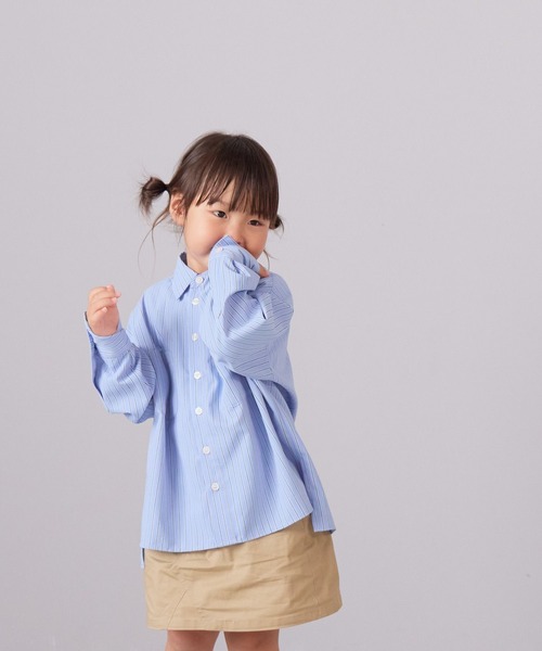 LOWRYS FARM（ローリーズファーム）の「ストライプシャツ　 571187（シャツ/ブラウス・キッズ・ブルー/ブラウン/イエロー・140cm/130cm/110cm/150cm/120cm）」の18枚目の写真