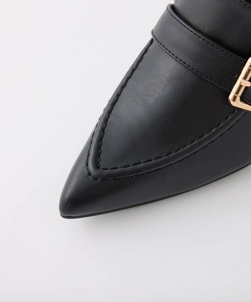 one after another NICE CLAUP（ワンアフターアナザーナイスクラップ）の「ソックスローファーブーツ（ブーツ・レディース・アイボリー/ブラック・M/S/L）」の6枚目の写真