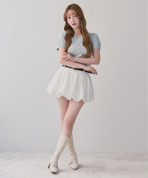 one after another NICE CLAUP（ワンアフターアナザーナイスクラップ）の「ソックスローファーブーツ（ブーツ・レディース・アイボリー/ブラック・M/S/L）」の11枚目の写真