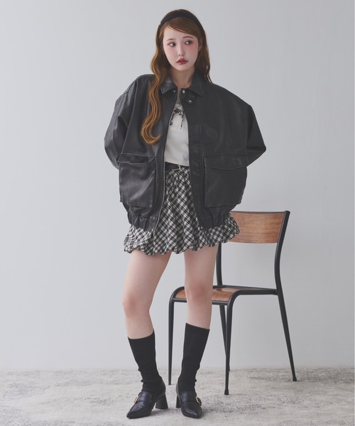 one after another NICE CLAUP（ワンアフターアナザーナイスクラップ）の「ソックスローファーブーツ（ブーツ・レディース・アイボリー/ブラック・M/S/L）」の16枚目の写真