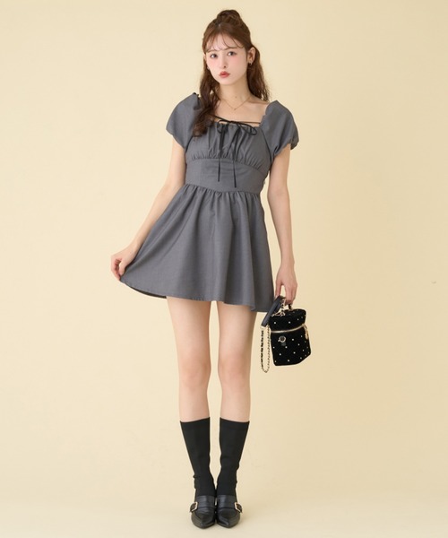 one after another NICE CLAUP（ワンアフターアナザーナイスクラップ）の「ソックスローファーブーツ（ブーツ・レディース・アイボリー/ブラック・M/S/L）」の17枚目の写真