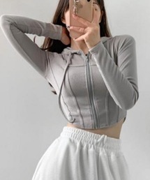 【横ストレッチに優れてカッコよく着れる♪】フライス コンパクト フルジップ パーカー / Fraise Stitch Compact Full Zip Hoodie