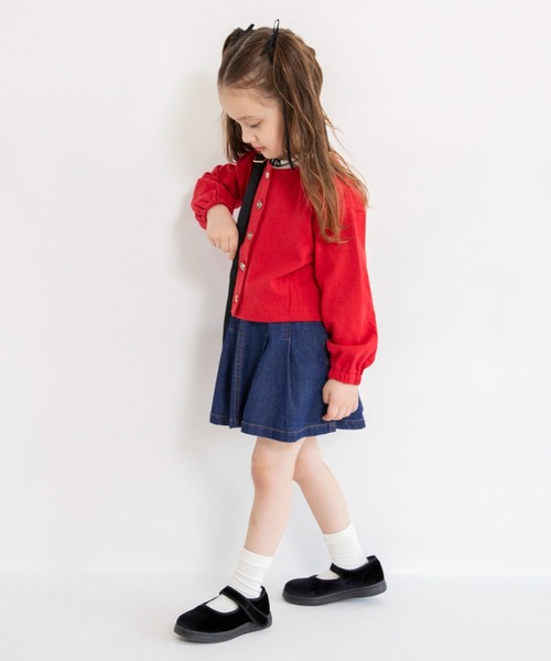 BRANSHES(ブランシェス)の「【綿100%】フレアスカート(スカート・キッズ・ライトグレー/ネイビー・150/90/120/130/110/80/140/100)」の11枚目の写真