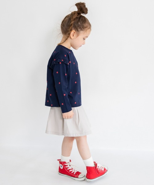 BRANSHES(ブランシェス)の「【綿100%】フレアスカート(スカート・キッズ・ライトグレー/ネイビー・150/90/120/130/110/80/140/100)」の13枚目の写真