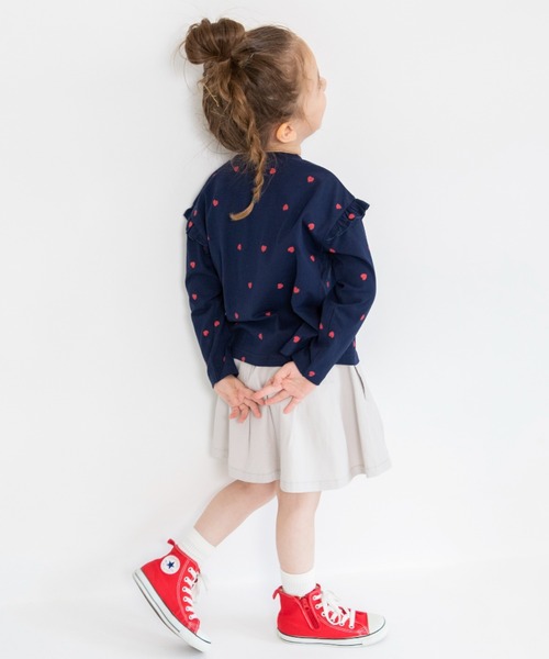 BRANSHES(ブランシェス)の「【綿100%】フレアスカート(スカート・キッズ・ライトグレー/ネイビー・150/90/120/130/110/80/140/100)」の9枚目の写真