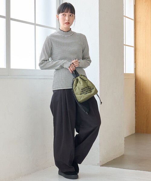 coen（コーエン）の「【再入荷/新色,新サイズ登場】ランタンパンツ（インフルエンサー紹介アイテム）（チノパンツ・レディース・オリーブ/ダークグレー/ライトピンク/ベージュ/ナチュラル/モカ/その他1/ブラウン・M/L/XL）」の13枚目の写真