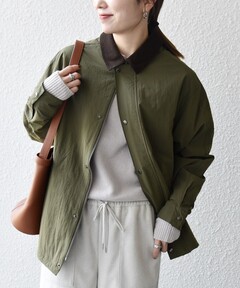 callautia リブ ニット カラー 中綿 ジャケット Mサイズ 新品 リブニットカラー中綿ジャケット（ダウンジャケット/コート