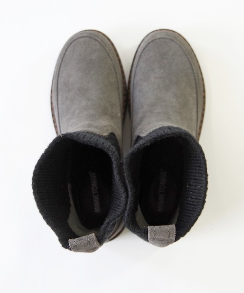 Minnetonka（ミネトンカ）の「MINNETONKA ミネトンカ / ニットソックスサイドゴアブーツ 18M09（ブーツ・レディース・チャコールグレー/ブラック/ダークブラウン・6/8/7/5/9）」の11枚目の写真