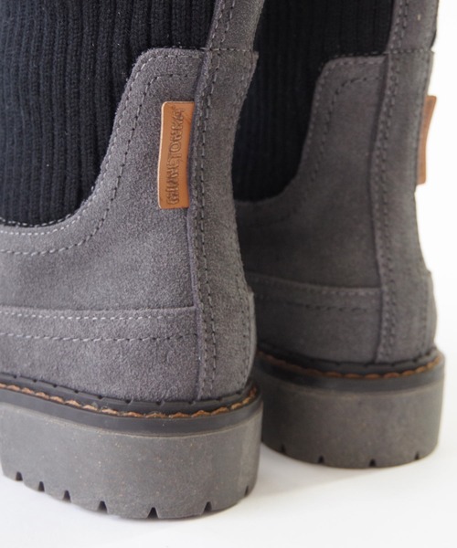 Minnetonka（ミネトンカ）の「MINNETONKA ミネトンカ / ニットソックスサイドゴアブーツ 18M09（ブーツ・レディース・チャコールグレー/ブラック/ダークブラウン・6/8/7/5/9）」の13枚目の写真