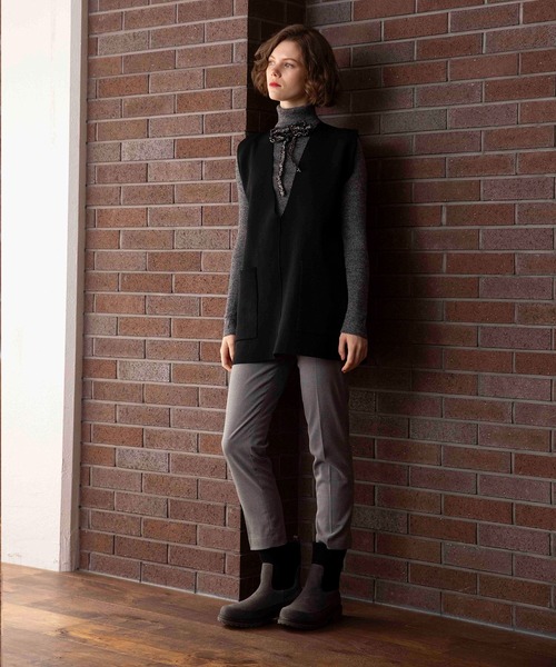 Minnetonka（ミネトンカ）の「MINNETONKA ミネトンカ / ニットソックスサイドゴアブーツ 18M09（ブーツ・レディース・チャコールグレー/ブラック/ダークブラウン・6/8/7/5/9）」の22枚目の写真