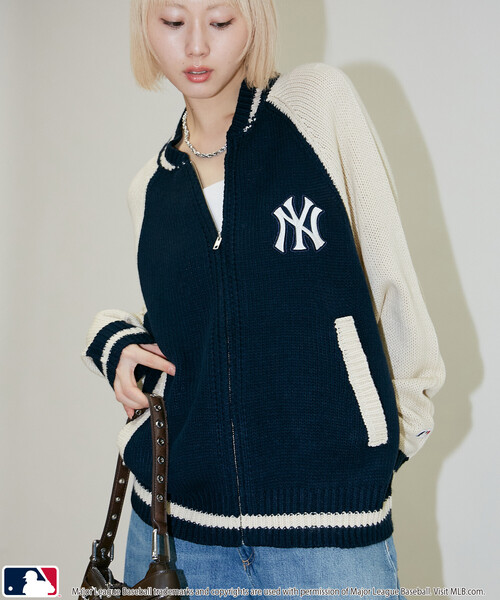 セール】MLB/メジャーリーグベースボール 別注 ZIP KNIT CARDIGANT