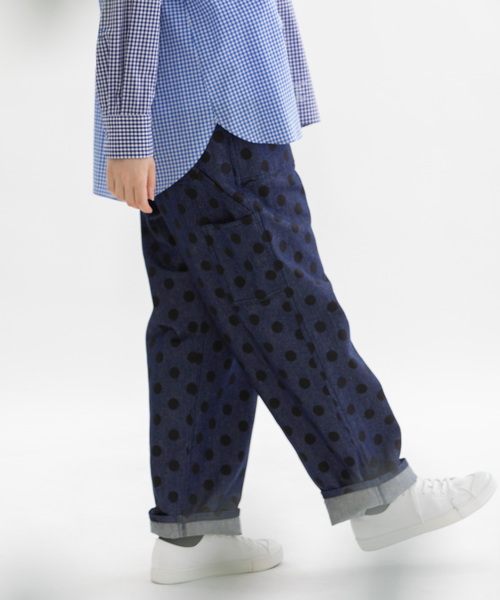 nop de nod(ノップドゥノッド)の「ペインターパンツ(その他パンツ・レディース・キャメル/ドット/インディゴブルー・M)」の21枚目の写真