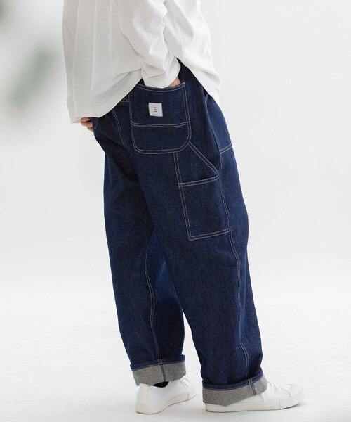 nop de nod(ノップドゥノッド)の「ペインターパンツ(その他パンツ・レディース・キャメル/ドット/インディゴブルー・M)」の14枚目の写真