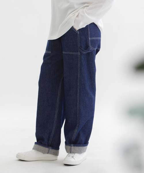 nop de nod(ノップドゥノッド)の「ペインターパンツ(その他パンツ・レディース・キャメル/ドット/インディゴブルー・M)」の13枚目の写真