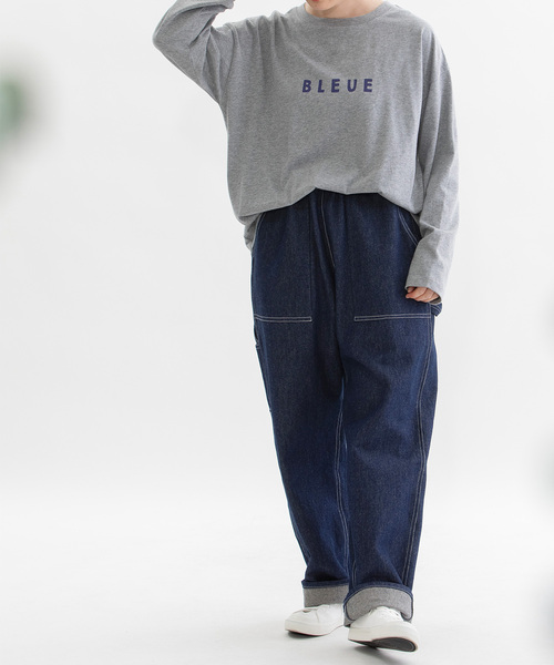 nop de nod(ノップドゥノッド)の「ペインターパンツ(その他パンツ・レディース・キャメル/ドット/インディゴブルー・M)」の8枚目の写真