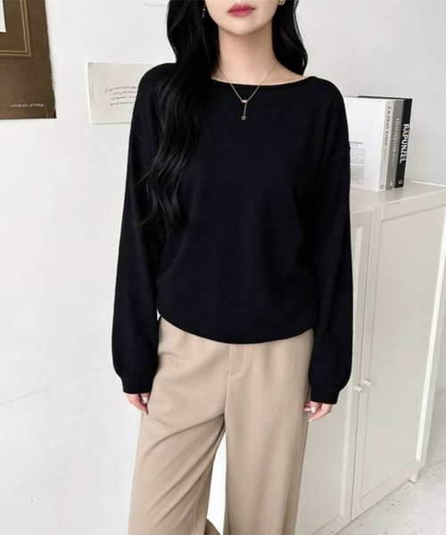 ONEP STAR（ワンピスター）の「選べる3タイプ×カシミヤタッチニットトップス（ニット/セーター・レディース・グレー/オフホワイト/ブルー/ブラック/ホワイト×ブラック/グレイッシュベージュ/ダークブラウン/ブラウン/ピンク/グリーン/ワインレッド/ベージュ/パープル/オレンジ/ミント/モカ/オートミール/ダークブルー/レモンイエロー/チョコ/テラコッタ/レッド系その他4/ブラウン系その他/ブルー系その他2/グレー系その他/イエロー系その他/ピンク系その他/ブラック系その他2/ブラウン系その他4/ブルー系その他4/ブラウン系その他7/ブルー系その他3/ブラウン系その他6/ブラック系その他/ホワイト×ブラウン/オレンジ系その他/ホワイト系その他2/ベージュ系その他3/ホワイト系その他4/ベージュ系その他/ベージュ系その他2/ブラウン系その他3/ホワイト系その他/パープル系その他/レッド系その他/ホワイト系その他3/パープル系その他2/レッド系その他3/ベージュ系その他4/グリーン系その他/ブルー系その他/グリーン系その他2/グレー系その他2/グリーン系その他3/レッド系その他2/イエロー系その他2/ダークブラウン系1/ダークブラウン系2/ブラウン系その他2/グリーン系その他4/ライトベージュ/ベージュ系その他5/ベージュ系その他6・FREE）」の10枚目の写真