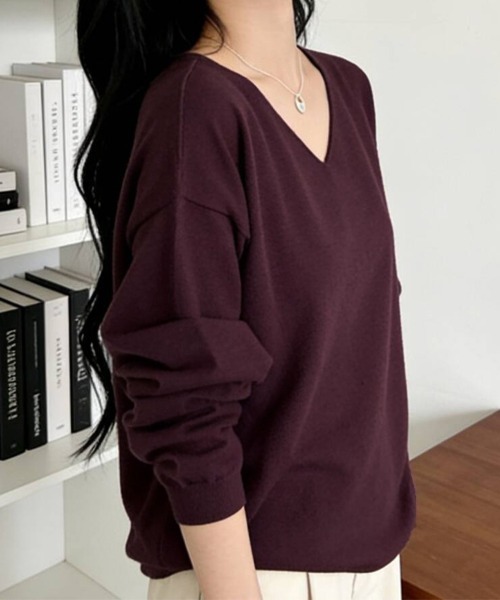 セール】選べる3タイプ×カシミヤタッチニットトップス（ニット