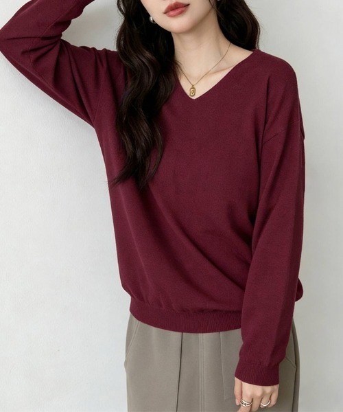 セール】選べる3タイプ×カシミヤタッチニットトップス（ニット