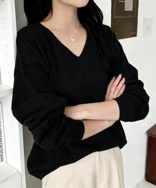 セール】選べる3タイプ×カシミヤタッチニットトップス（ニット
