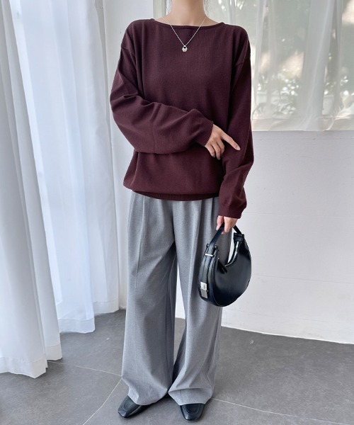 選べる3タイプ×カシミヤタッチニットトップス（ニット/セーター