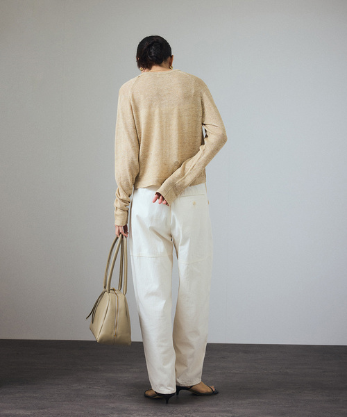 BRENTA 編み込みミュールベージュ ランダ RANDA パールパーツミュールサンダル （BEIGE