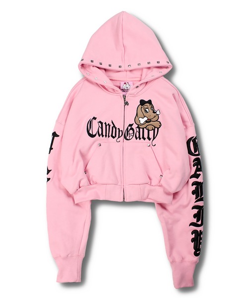 Galfy ブラック クロップドパーカー ガルフィ エンジェルパーカー A