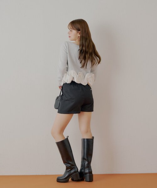 Chico（チコ）の「ねじりフリルデザインラメシャギーカーディガン（カーディガン/ボレロ・レディース・アイボリー/ブラック/グレー/ブルー・FREE）」の10枚目の写真