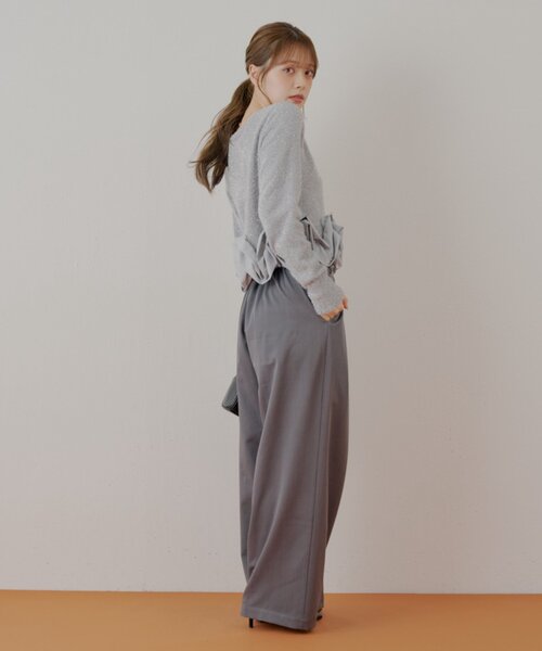 セール】ねじりフリルデザインラメシャギーカーディガン（カーディガン