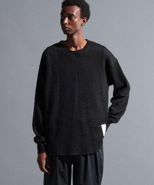 NUMERALS（ヌメラルズ）の「【NUMERALS】サーマルクルー（Tシャツ/カットソー・メンズ・オフホワイト/ブラック/オレンジ/ネイビー・MEDIUM/LARGE）」の12枚目の写真