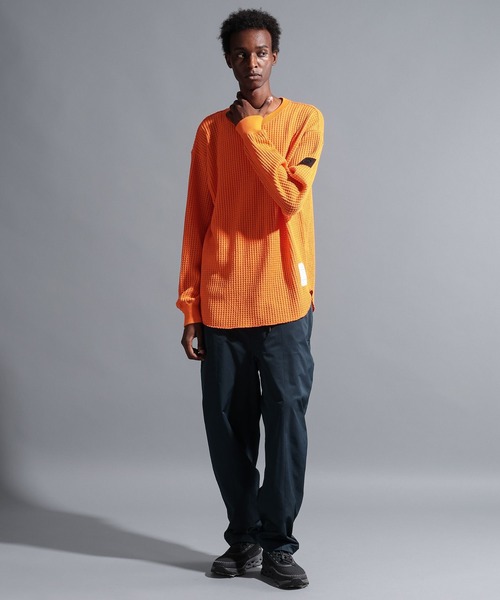 NUMERALS（ヌメラルズ）の「【NUMERALS】サーマルクルー（Tシャツ/カットソー・メンズ・オフホワイト/ブラック/オレンジ/ネイビー・MEDIUM/LARGE）」の13枚目の写真