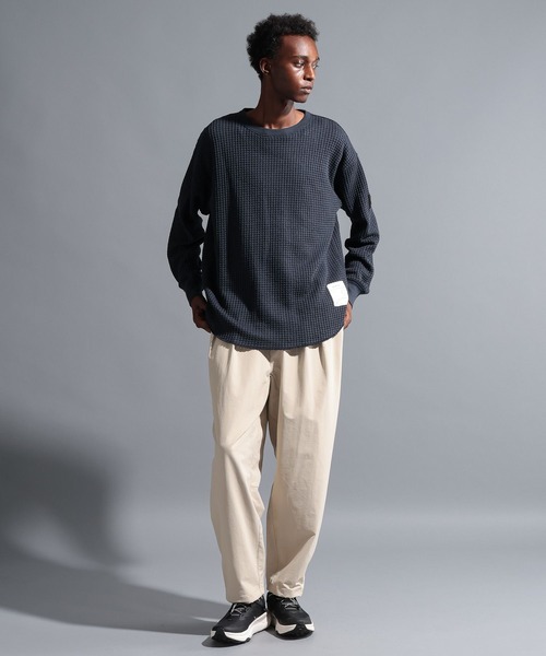 NUMERALS（ヌメラルズ）の「【NUMERALS】サーマルクルー（Tシャツ/カットソー・メンズ・オフホワイト/ブラック/オレンジ/ネイビー・MEDIUM/LARGE）」の16枚目の写真