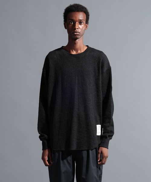 NUMERALS（ヌメラルズ）の「【NUMERALS】サーマルクルー（Tシャツ/カットソー・メンズ・オフホワイト/ブラック/オレンジ/ネイビー・MEDIUM/LARGE）」の19枚目の写真