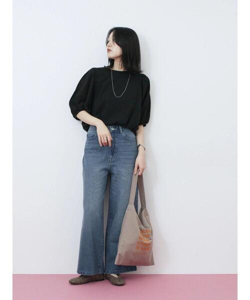 Samansa Mos2 blue（サマンサモスモスブルー）の「フロッキーロゴトート（ハンドバッグ・レディース・チャコールグレー/ブラウン/ライトベージュ・F）」の16枚目の写真