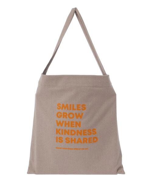 Samansa Mos2 blue（サマンサモスモスブルー）の「フロッキーロゴトート（ハンドバッグ・レディース・チャコールグレー/ブラウン/ライトベージュ・F）」の11枚目の写真