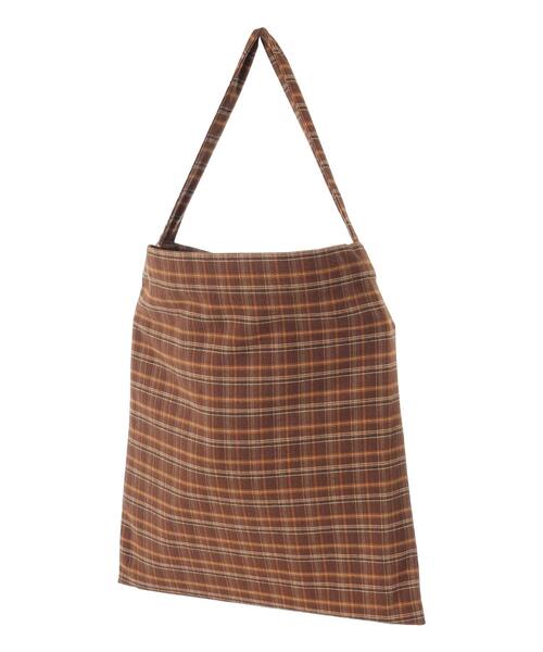 Samansa Mos2 blue（サマンサモスモスブルー）の「フロッキーロゴトート（ハンドバッグ・レディース・チャコールグレー/ブラウン/ライトベージュ・F）」の10枚目の写真