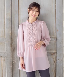 Rose Tiara ホワイト フリルトップス 半袖 Rose Tiara｜フリル付きポロニット | Rakuten Fashion(楽天